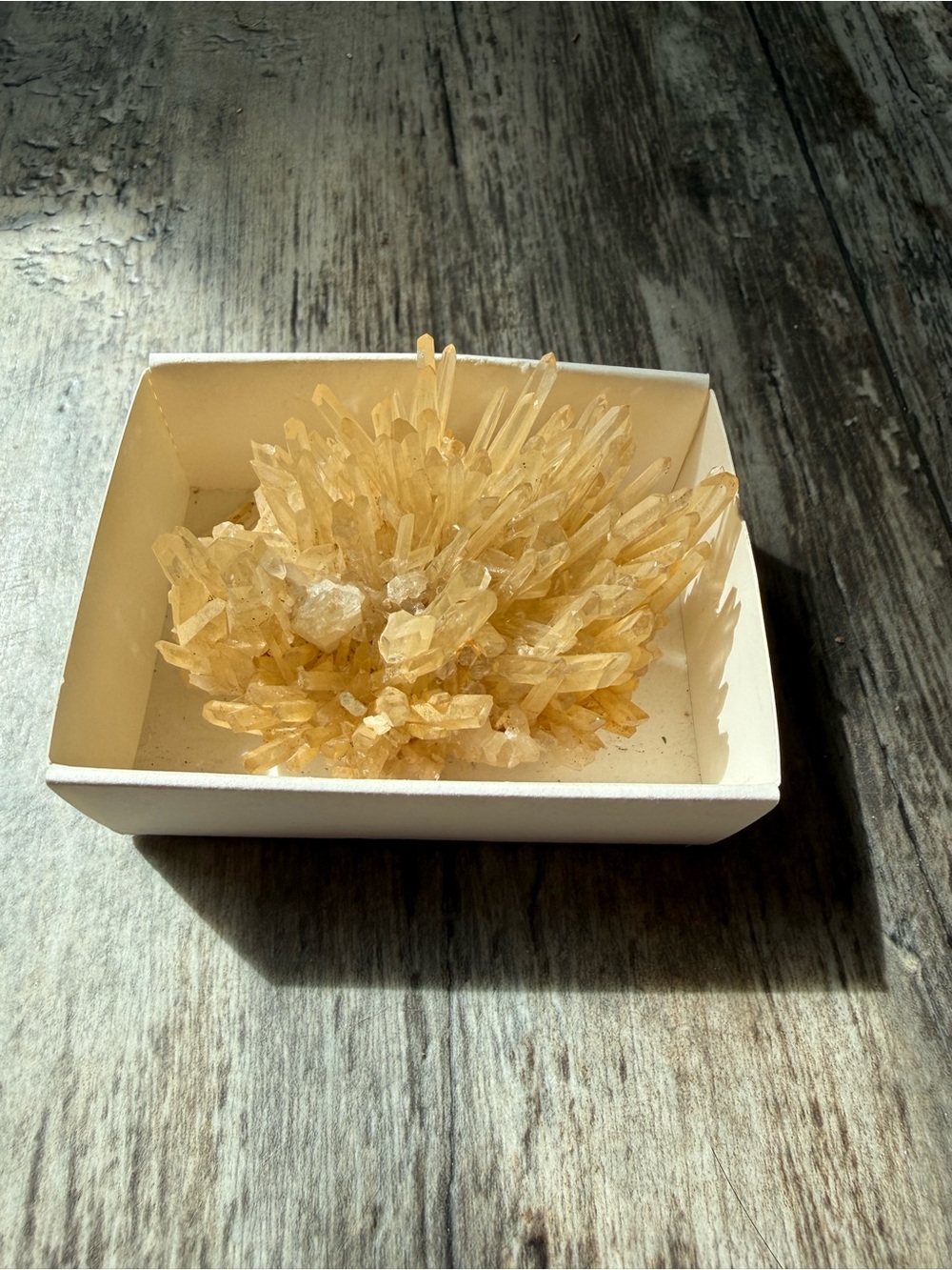 2 for $30 sale: Yellow quartz Crystal cluster specimen 135grams